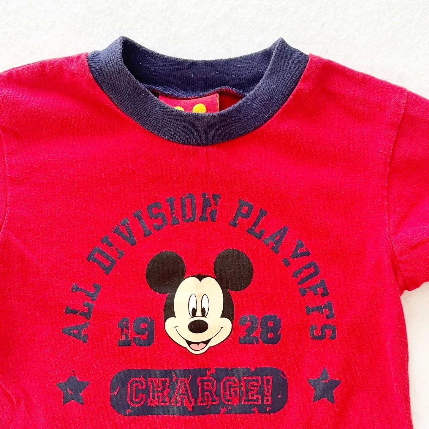 Y2K Disney Mickey Ringer Tee: 24m