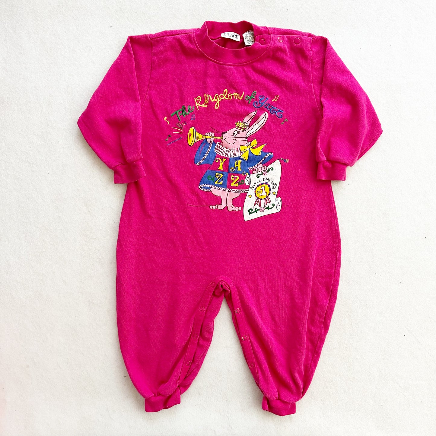 Vintage Children’s Place Kingdom of Yazz Romper: 24m? - Yellow Clover Vintage Kids Clothes