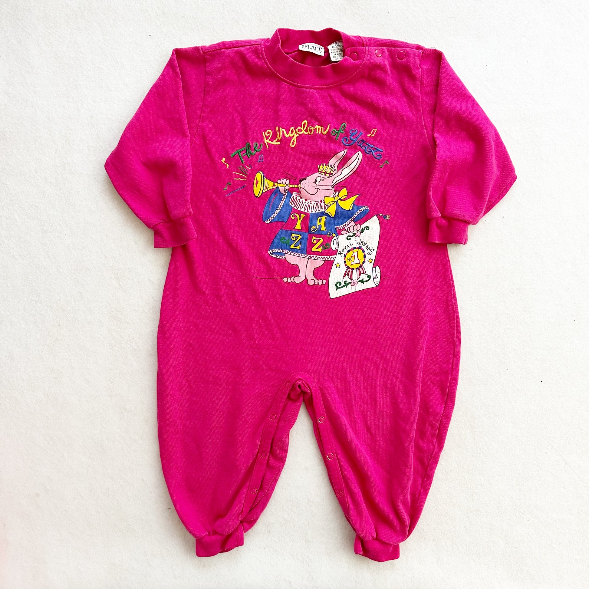 Vintage Children’s Place Kingdom of Yazz Romper: 24m? - Yellow Clover Vintage Kids Clothes