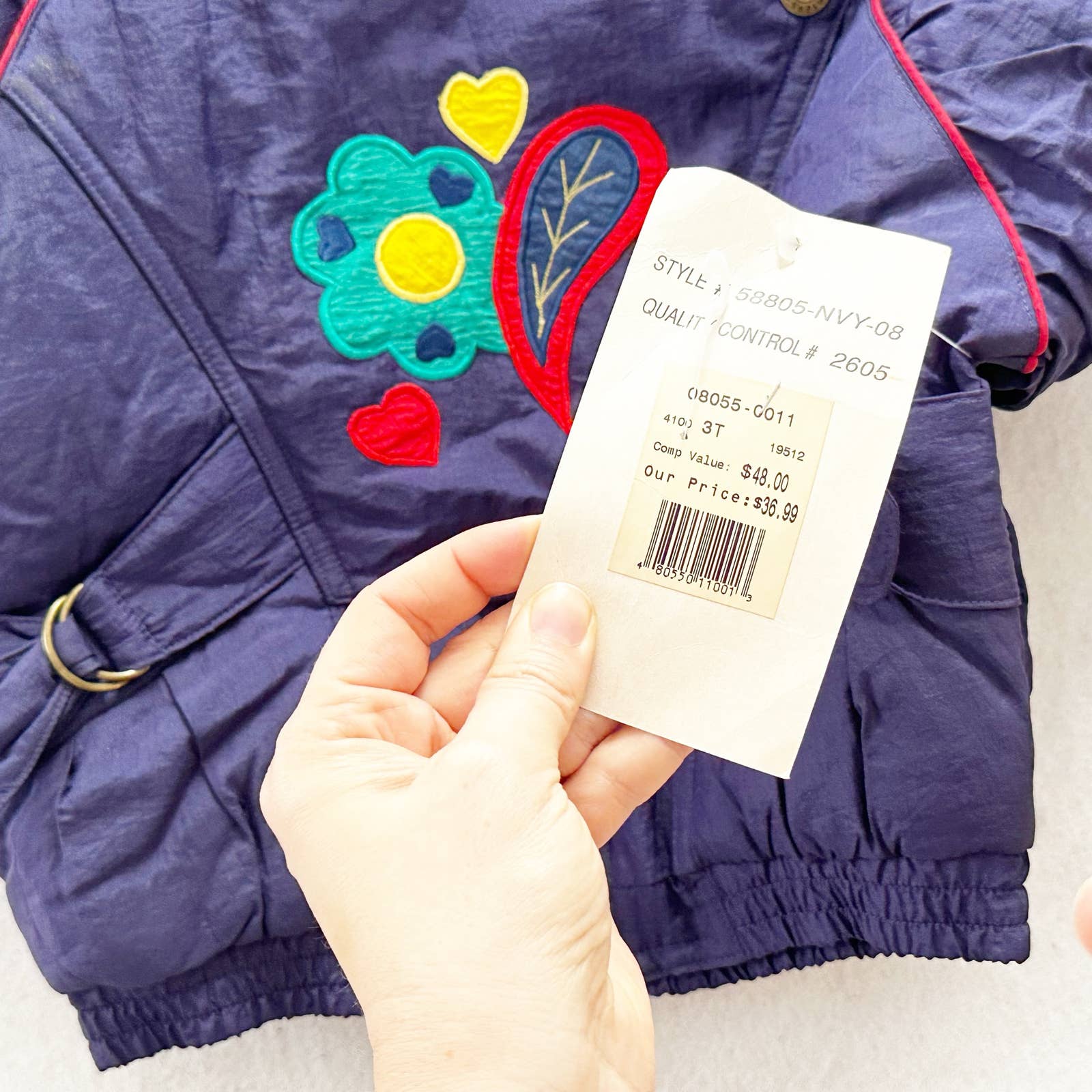 Vintage Carter’s Girls Puffy Coat With Tags: 3T - Yellow Clover Vintage Kids Clothes