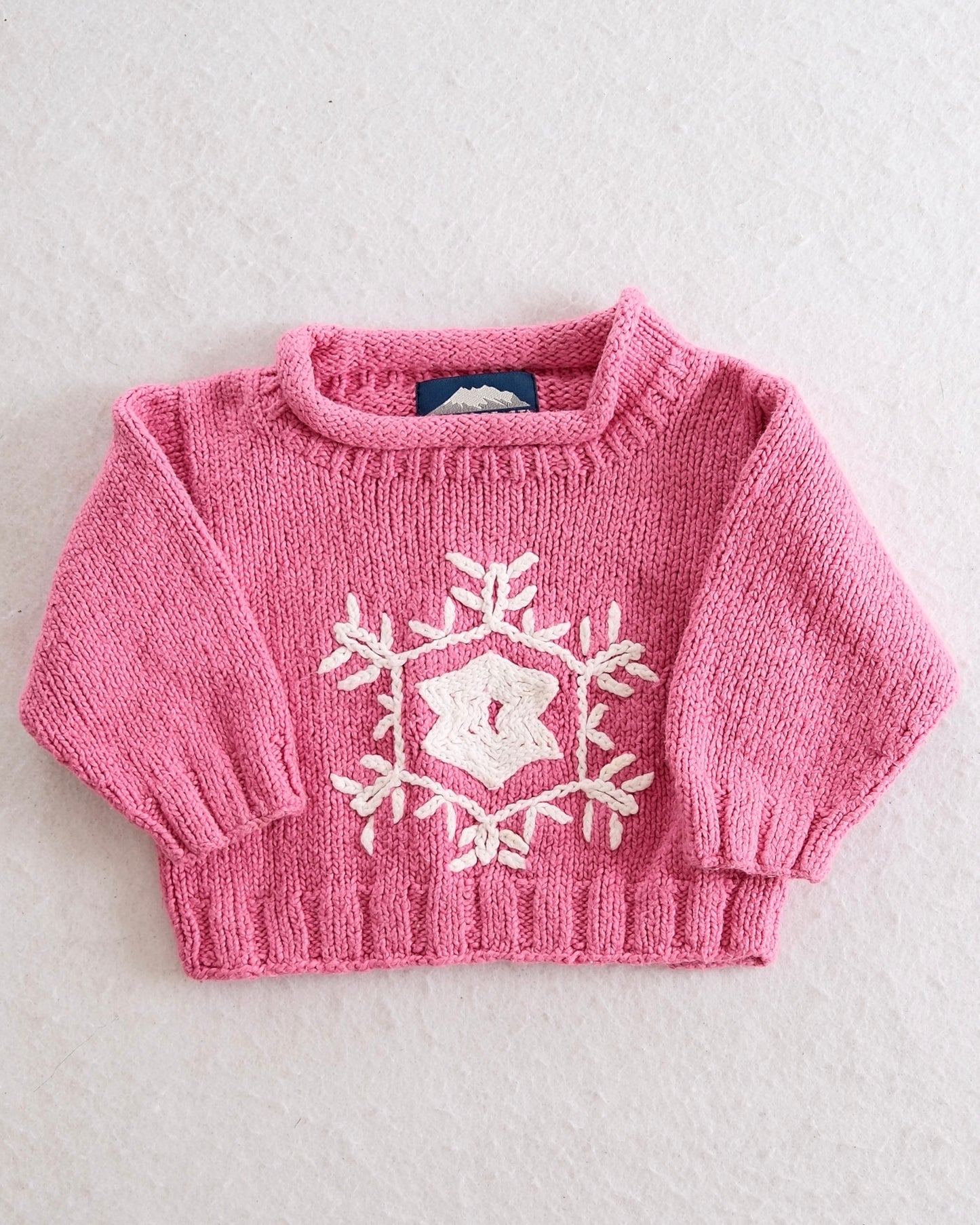 Y2K Rey Wear Cotton Snowflake Sweater: 18m
