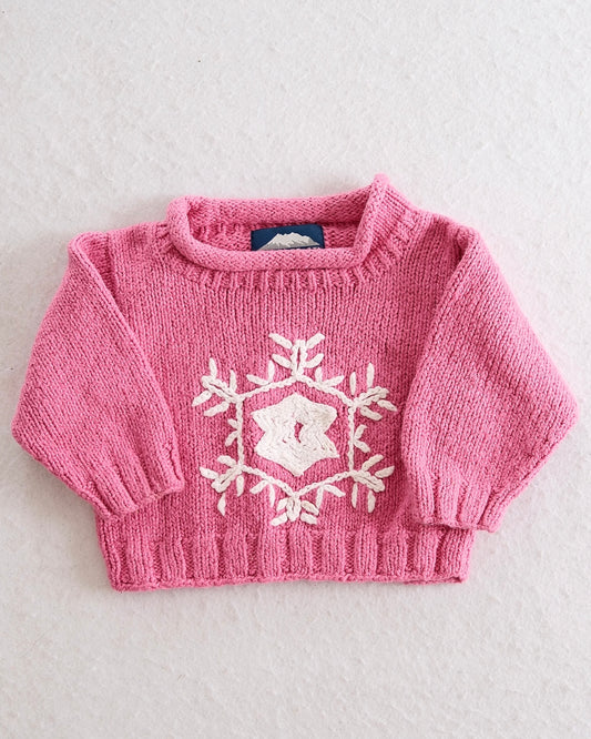 Y2K Rey Wear Cotton Snowflake Sweater: 18m