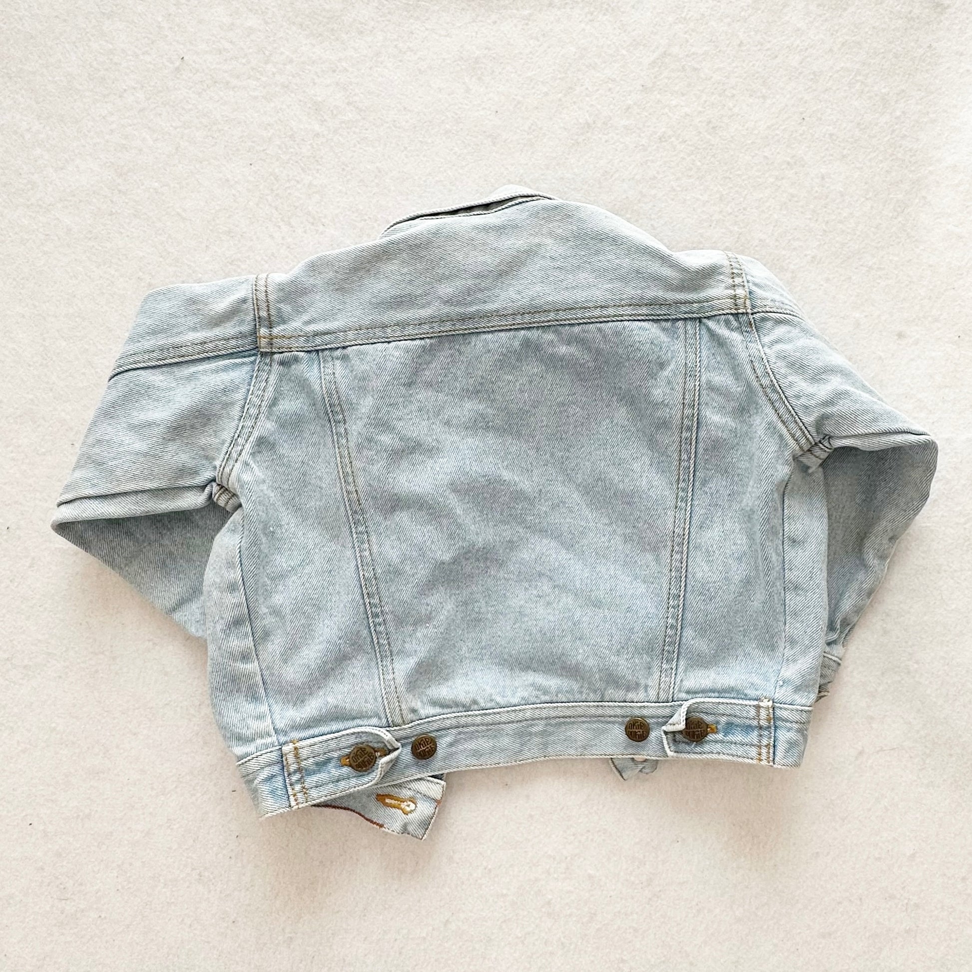 Vintage Okie Dokie Light Wash Denim Jacket: 2/3T - Yellow Clover Vintage Kids Clothes