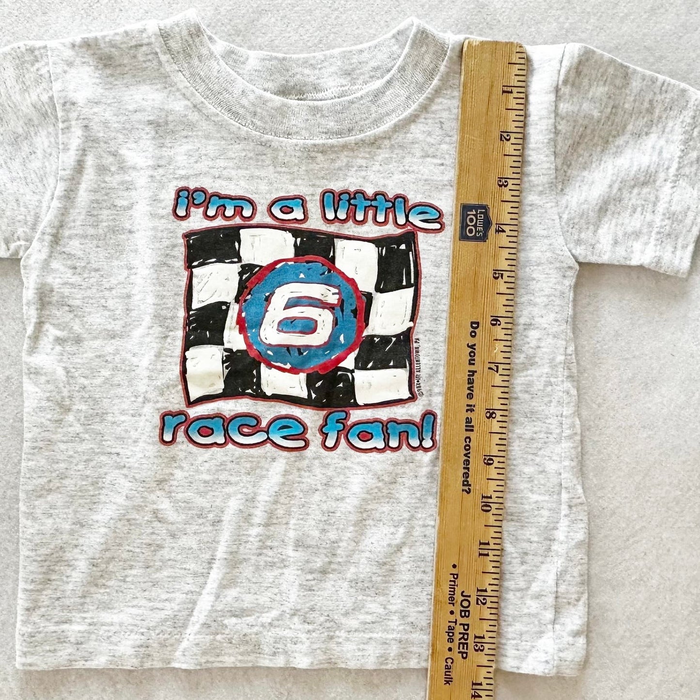 Vintage Racing Flag Kids Tee: 2T? - Yellow Clover Vintage Kids Clothes