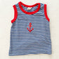 Vintage Toddletime Striped Anchor Tank Top: 3T? - Yellow Clover Vintage Kids Clothes