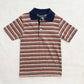 Vintage Wonderknit Tan Striped Polo: 6y? - Yellow Clover Vintage Kids Clothes