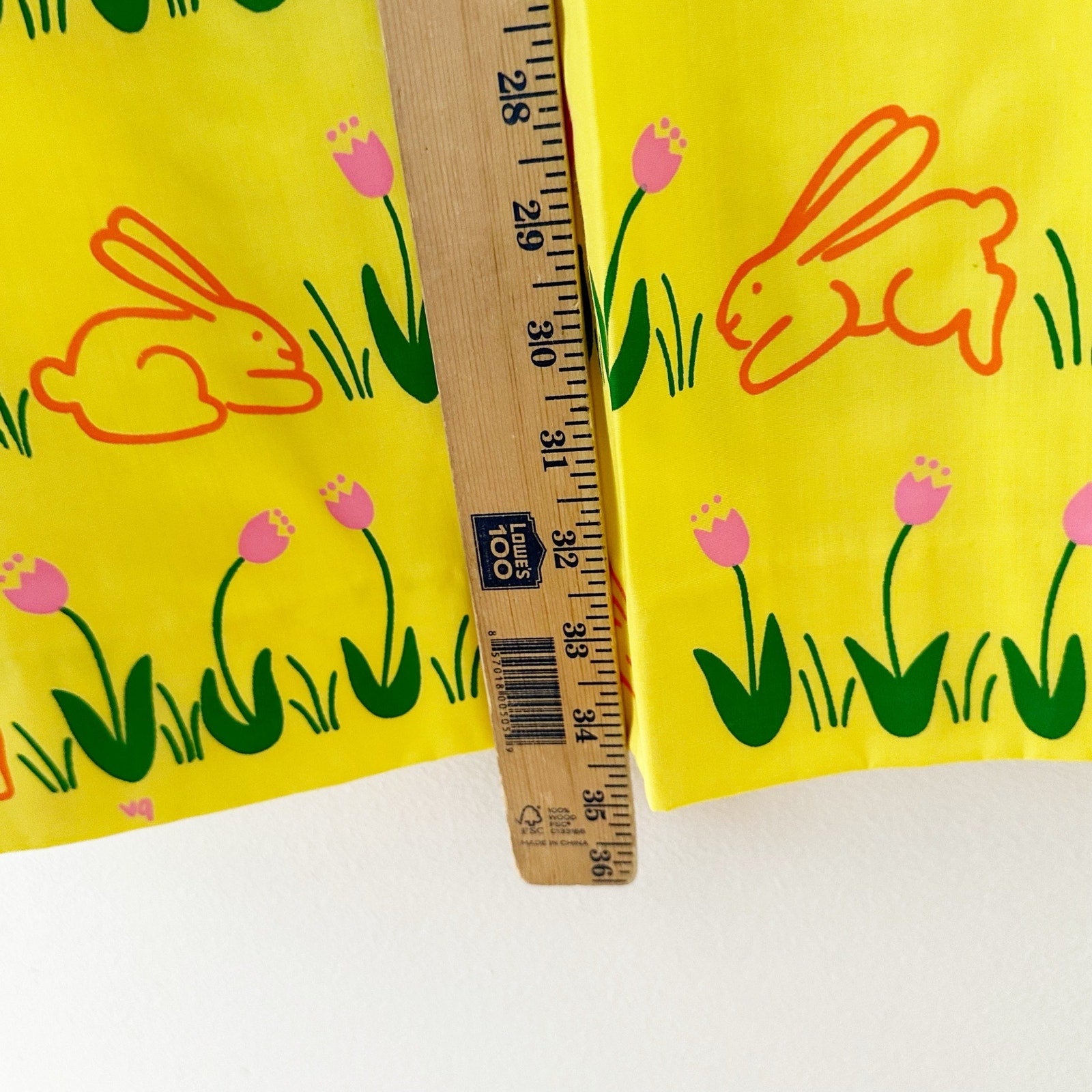 Vintage Wee Gentress Bunny Tulip Shift Dress: 12y? - Yellow Clover Vintage Kids Clothes