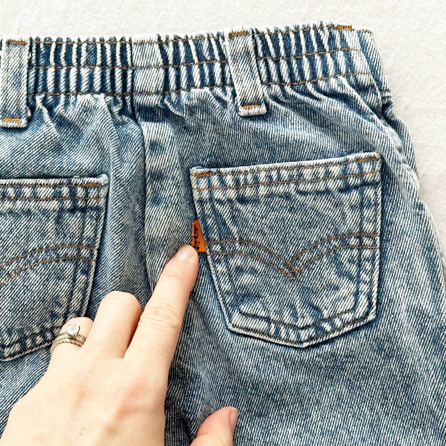 Vintage Levi’s Orange Tab Acid Wash Jeans: 24m? - Yellow Clover Vintage Kids Clothes