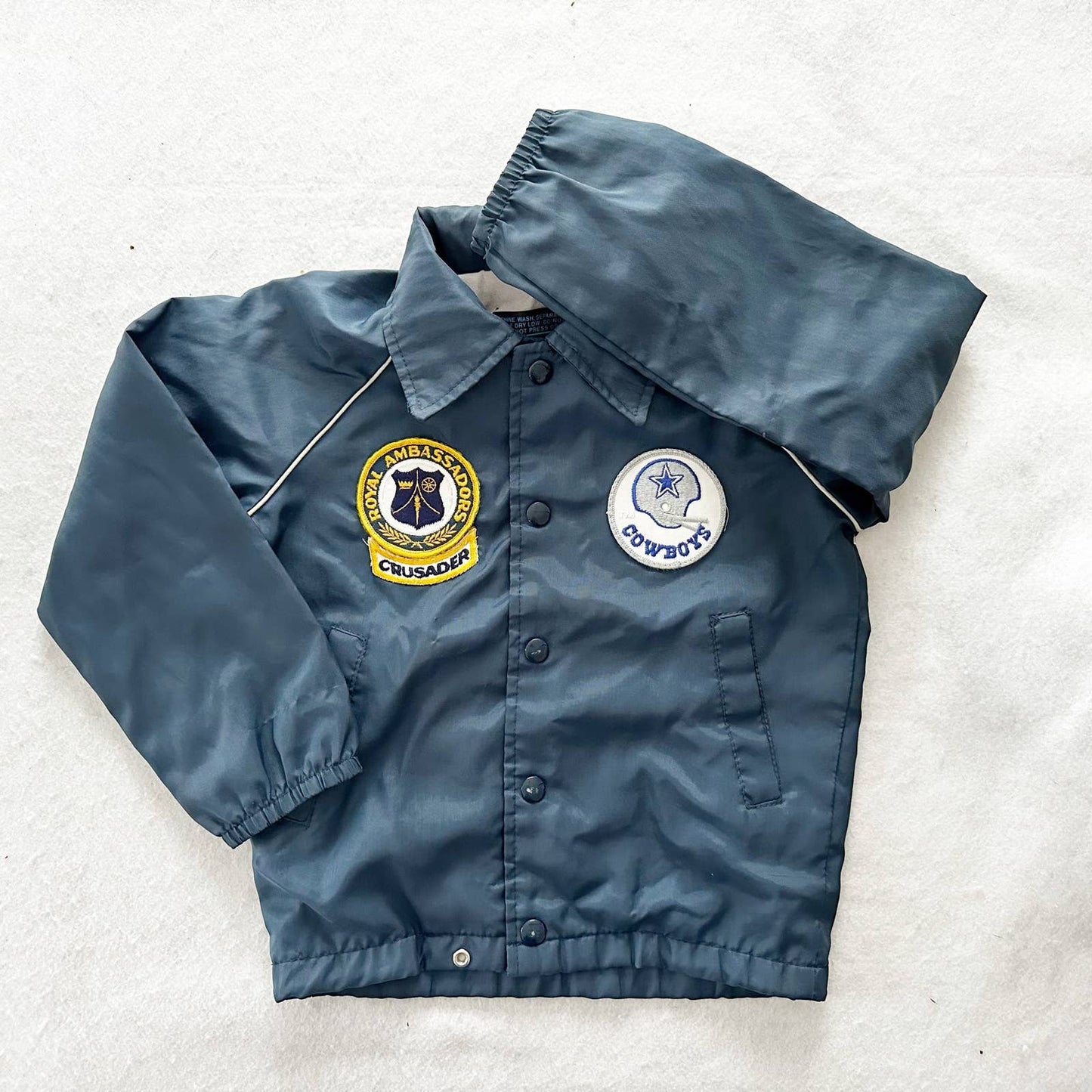 Vintage Sears NFL Dallas Cowboys Nylon Jacket: 6y? - Yellow Clover Vintage Kids Clothes