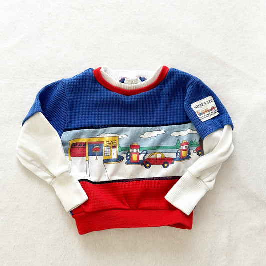 Vintage Healthtex Mechanic Long Sleeve Top: 24m? - Yellow Clover Vintage Kids Clothes