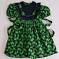 Vintage Spanish Green Apple Print Dress: 3T