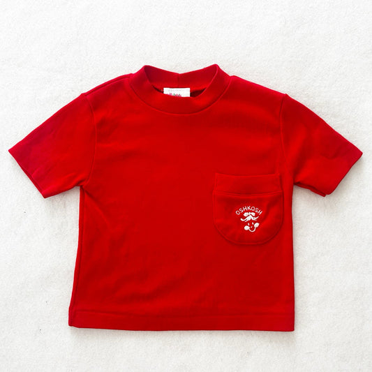 Vintage OshKosh Embroidered Logo Pocket Tee: 12m - Yellow Clover Vintage Kids Clothes