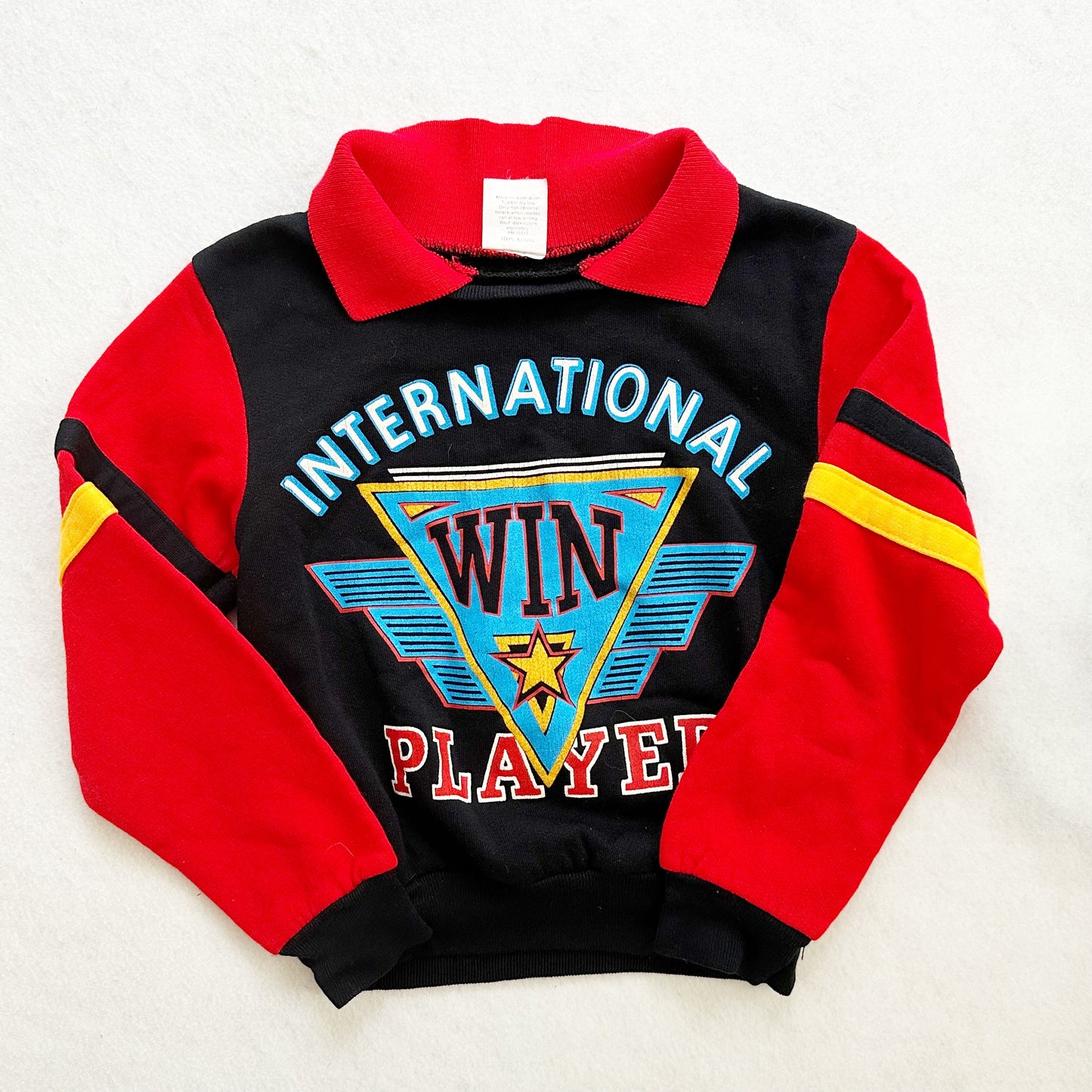 Vintage Nuts N Boyle Sport Player Sweatshirt: 5T? - Yellow Clover Vintage Kids Clothes