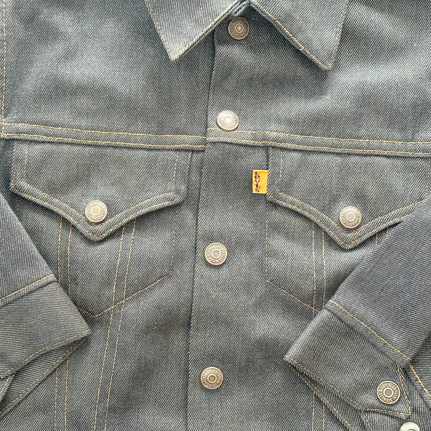 Vintage Levi’s 70s Orange Tab Dark Wash Denim Kids Jacket: 6y? - Yellow Clover Vintage Kids Clothes
