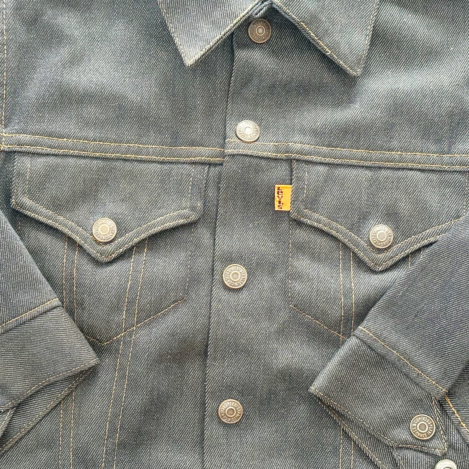 Vintage Levi’s 70s Orange Tab Dark Wash Denim Kids Jacket: 6y? - Yellow Clover Vintage Kids Clothes