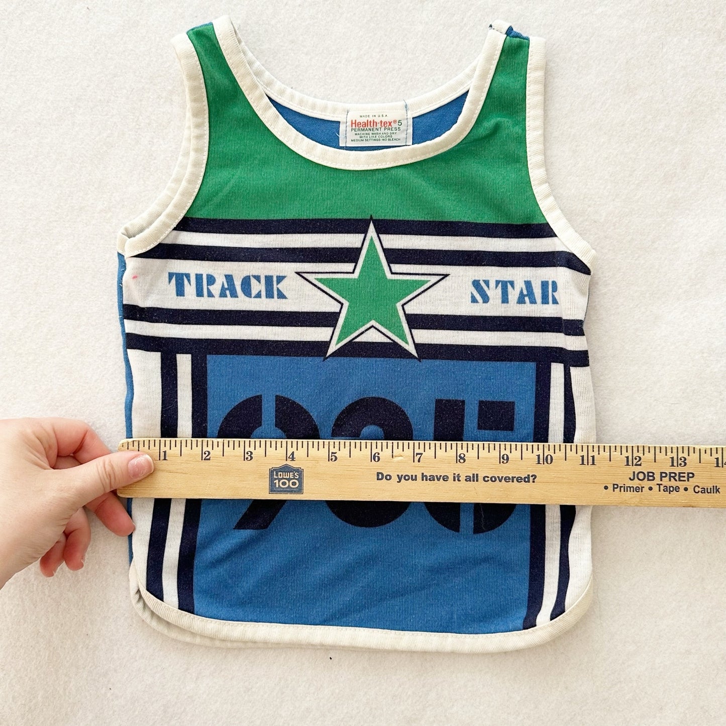 Vintage Healthtex Track Star Tank Top: 3T? - Yellow Clover Vintage Kids Clothes