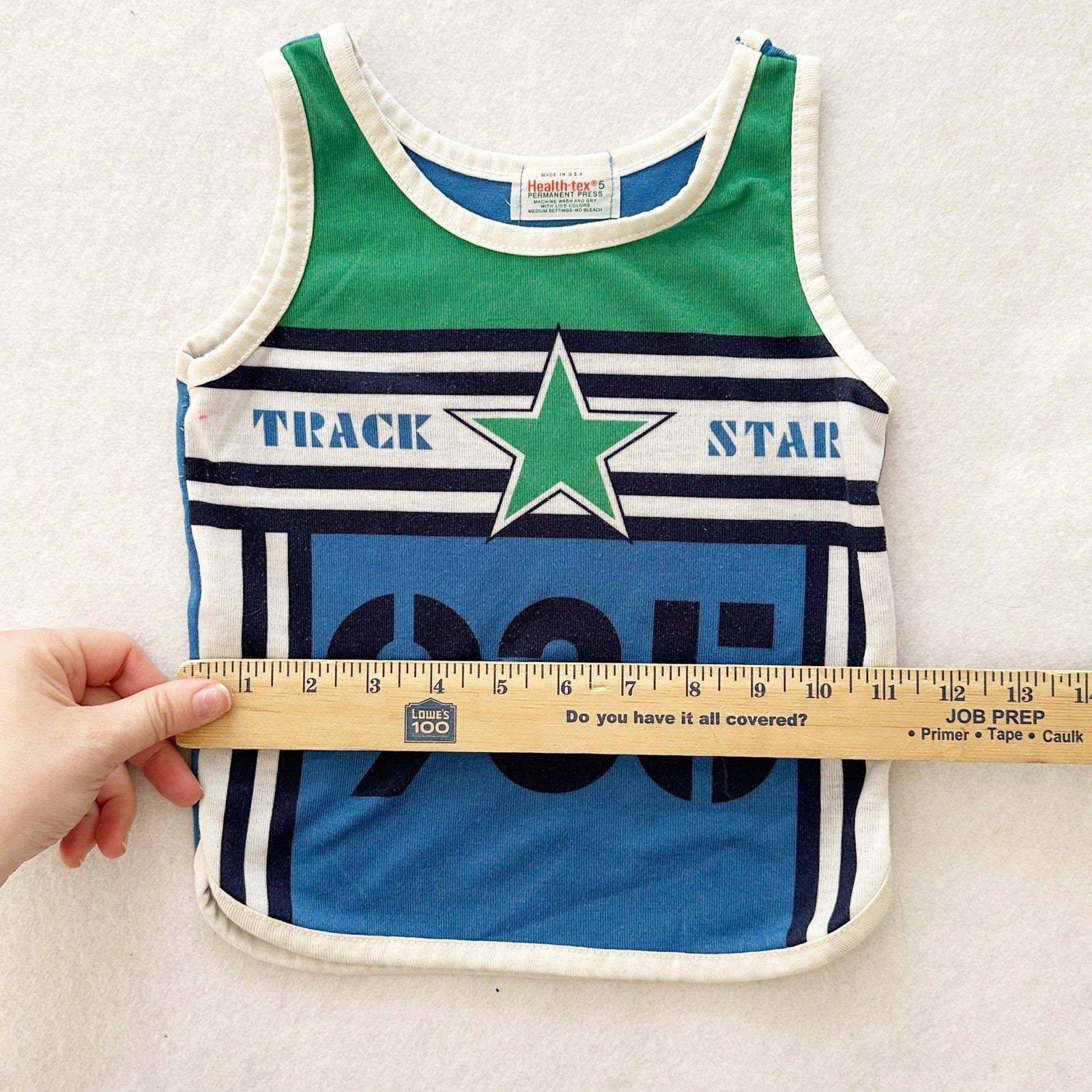 Vintage Healthtex Track Star Tank Top: 3T? - Yellow Clover Vintage Kids Clothes