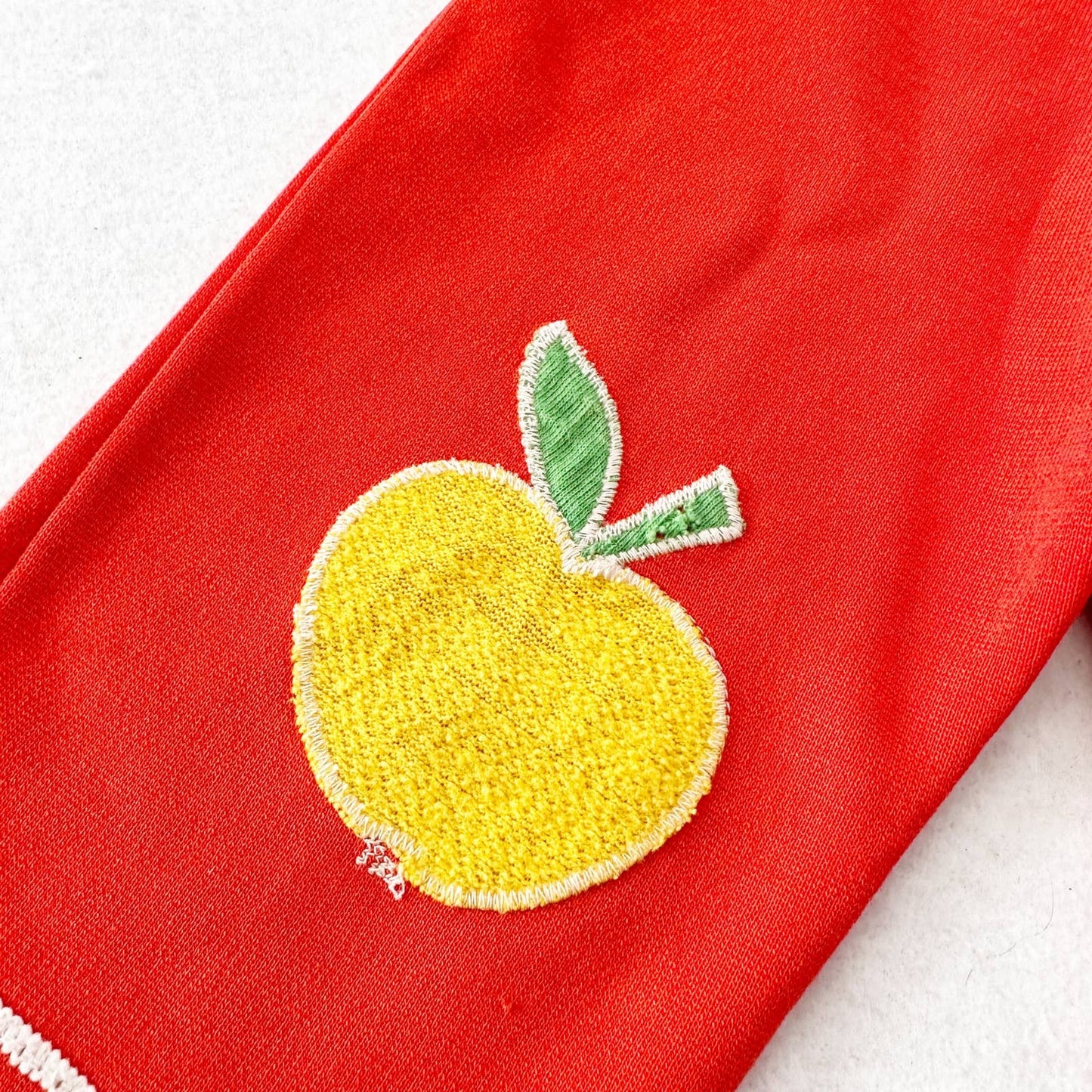 Vintage Carter’s Apple Knee Pull On Pants: 9/12m? - Yellow Clover Vintage Kids Clothes