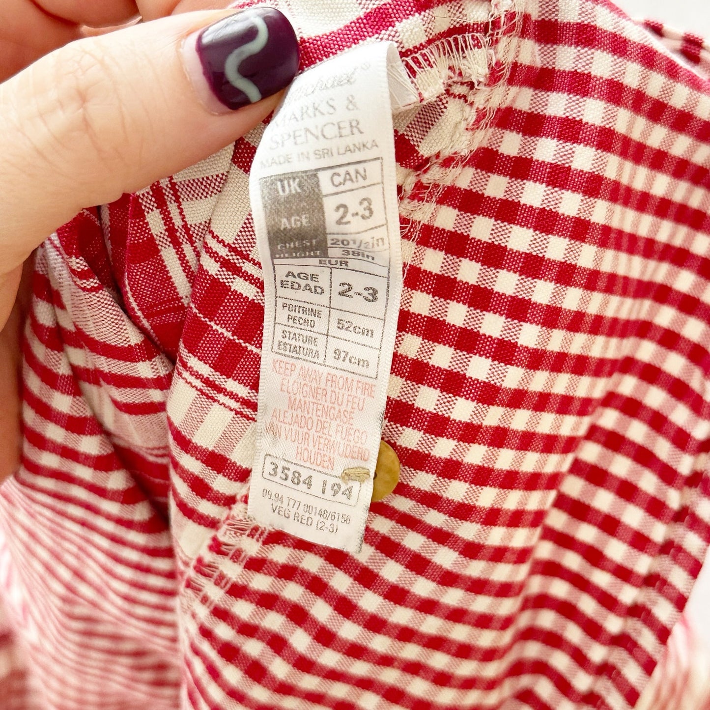 Vintage Marks & Spencer Plaid Jumper Skirtall: 4T? - Yellow Clover Vintage Kids Clothes