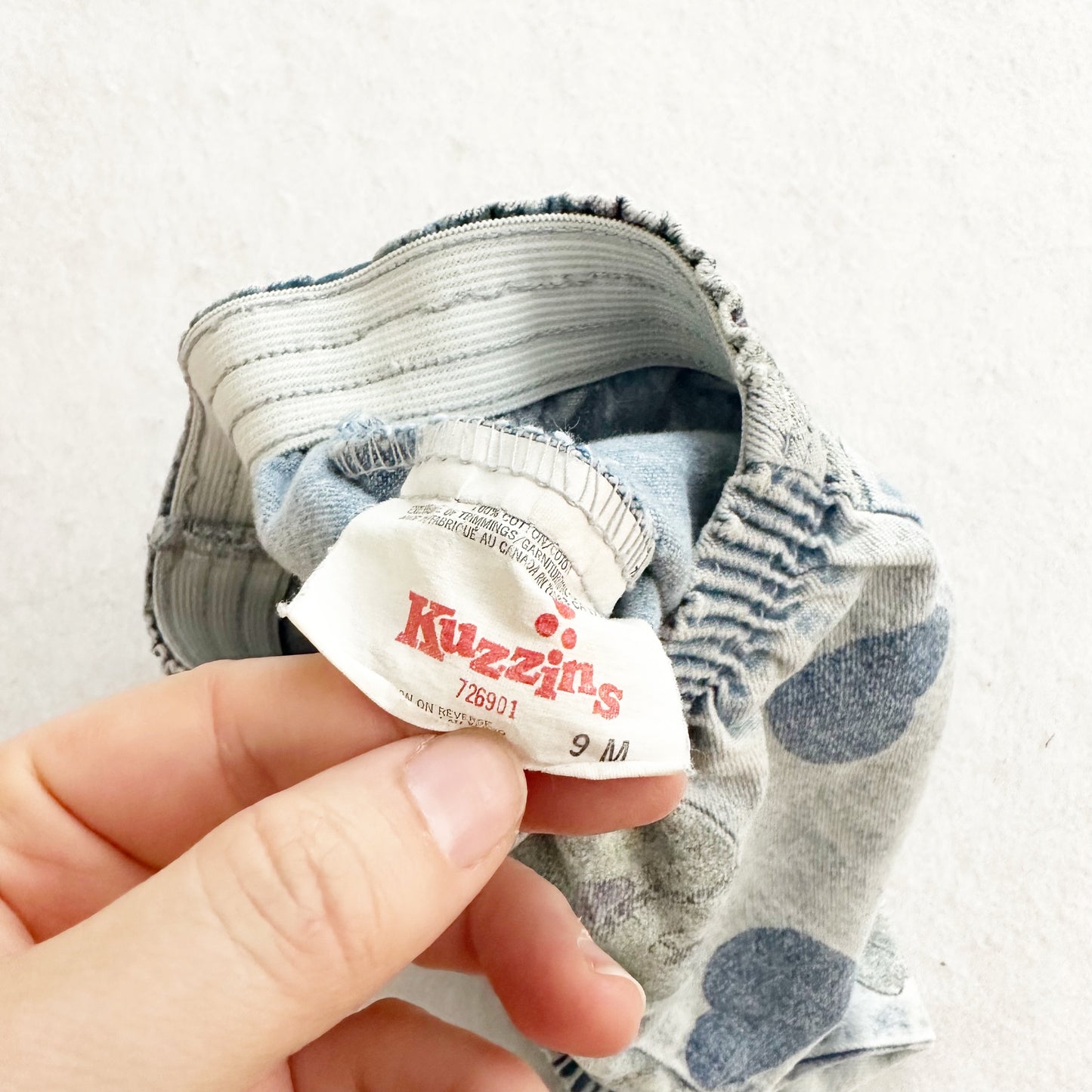 Vintage Kuzzins Teddy Bear Jogger Jeans: 6m? - Yellow Clover Vintage Kids Clothes