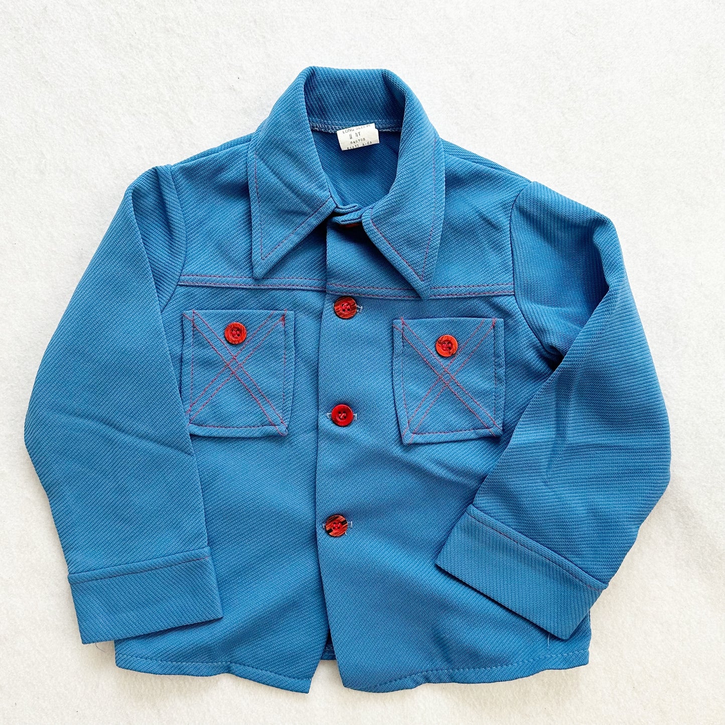 Vintage Dagger Collar 70s Shirt: 3T? - Yellow Clover Vintage Kids Clothes