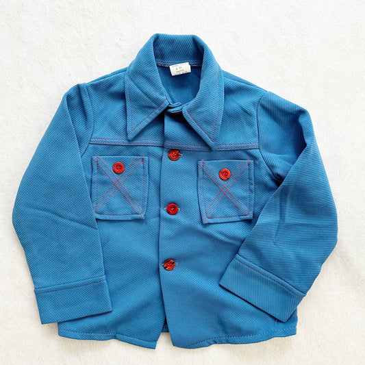 Vintage Dagger Collar 70s Shirt: 3T? - Yellow Clover Vintage Kids Clothes