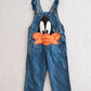 Vintage Daffy Duck Toddler Upcycled Overalls: 2T