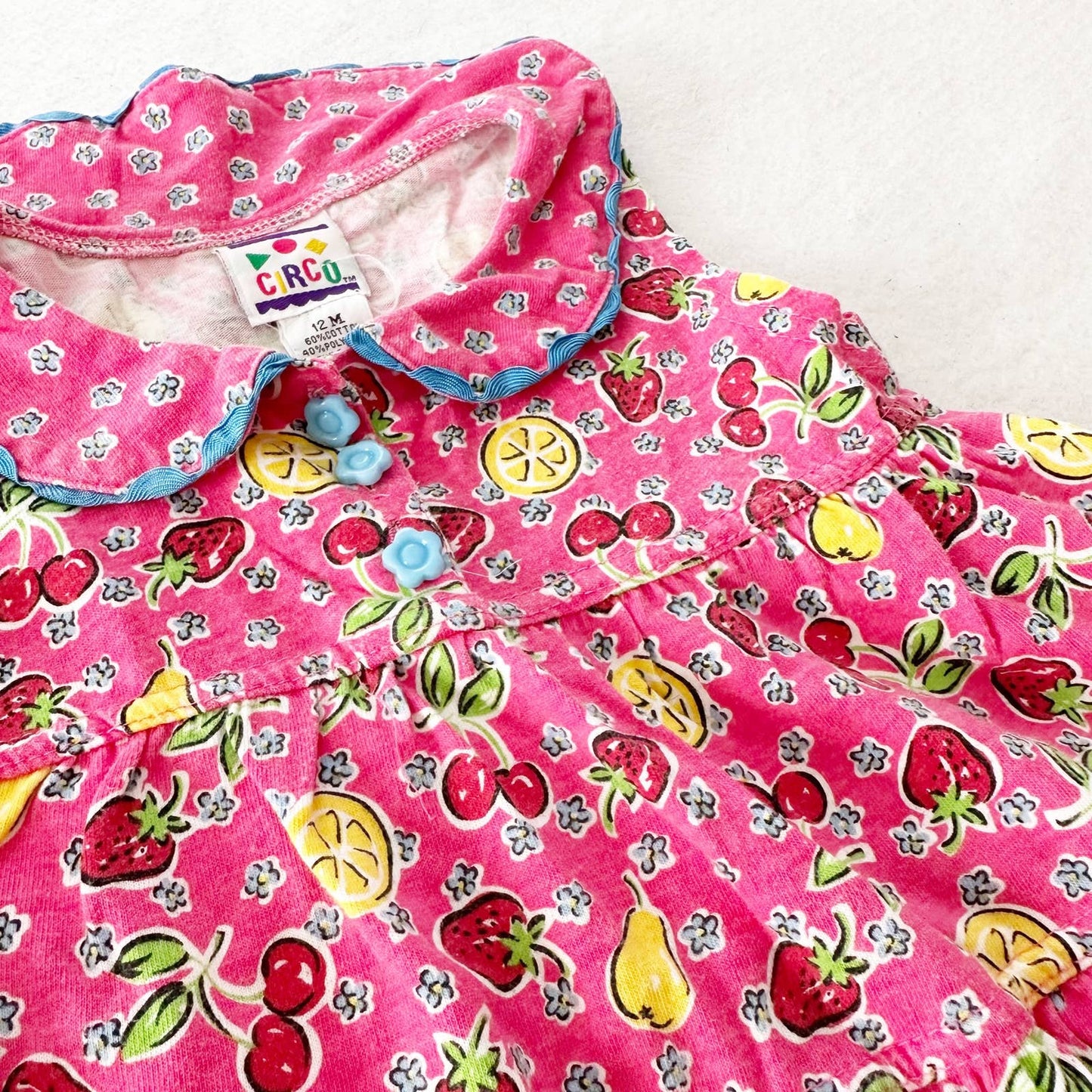 Vintage Circo Strawberry Lemon Swing Tank: 12m - Yellow Clover Vintage Kids Clothes