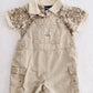 Vintage Old Navy Shortalls + Cherokee Polo Bodysuit: 18m - Yellow Clover Vintage Kids Clothes