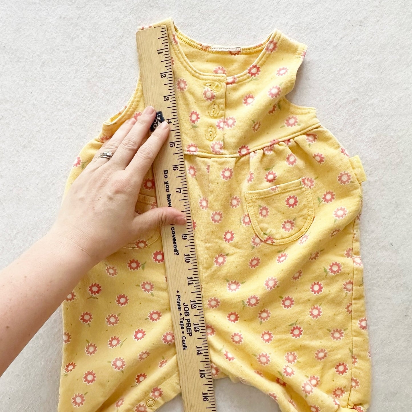 Vintage Baby B’gosh Yellow Flower Print: 9m? - Yellow Clover Vintage Kids Clothes