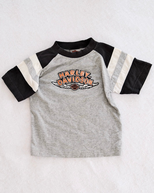 Vintage Harley Davidson Metal Stud Logo Tee: 4T - Yellow Clover Vintage Kids Clothes