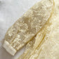 Vintage L’Enfant Cream Lace High Neck Dress: 6y - Yellow Clover Vintage Kids Clothes