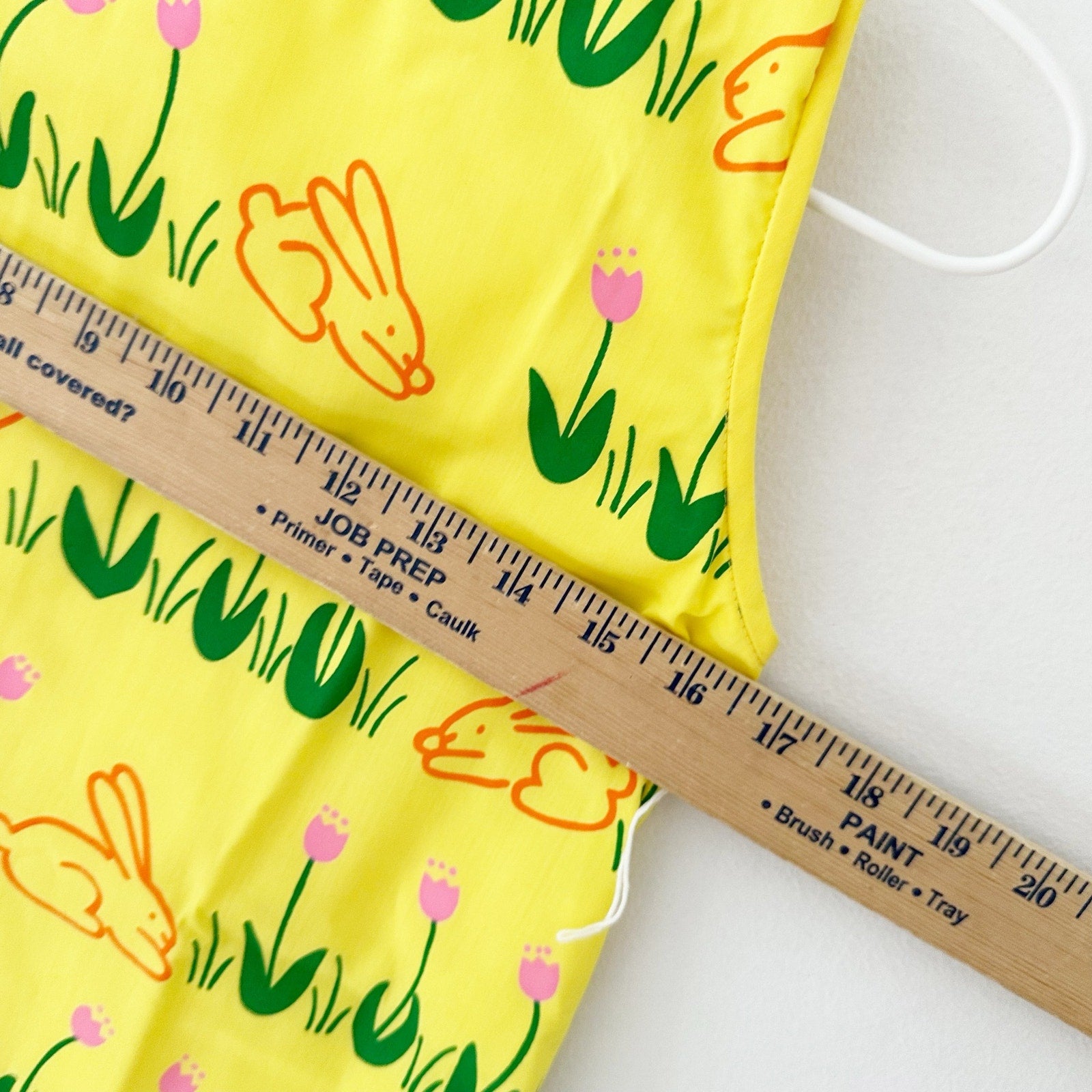 Vintage Wee Gentress Bunny Tulip Shift Dress: 12y? - Yellow Clover Vintage Kids Clothes