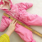 Vintage OshKosh Baby B’gosh Teddy Bear Embroidered Bunting Suit: 0/6m - Yellow Clover Vintage Kids Clothes