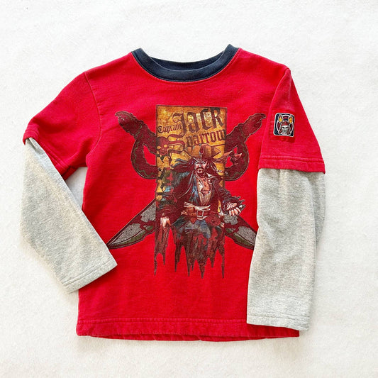 Y2K Pirates of the Caribbean Sweatshirt: 6y - Yellow Clover Vintage Kids Clothes