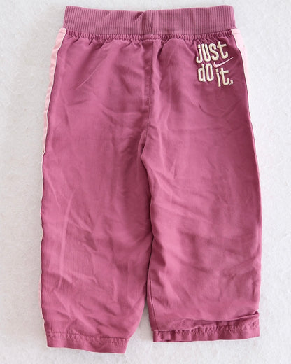 Y2K Nike Dusty Pink Just Do It Pants: 18m - Yellow Clover Vintage Kids Clothes