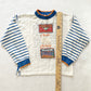 Vintage Buster Brown Travel Theme Striped Tee: 6y? - Yellow Clover Vintage Kids Clothes
