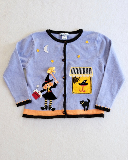 Y2K Hartstrings Witch Bootique Halloween Cardigan