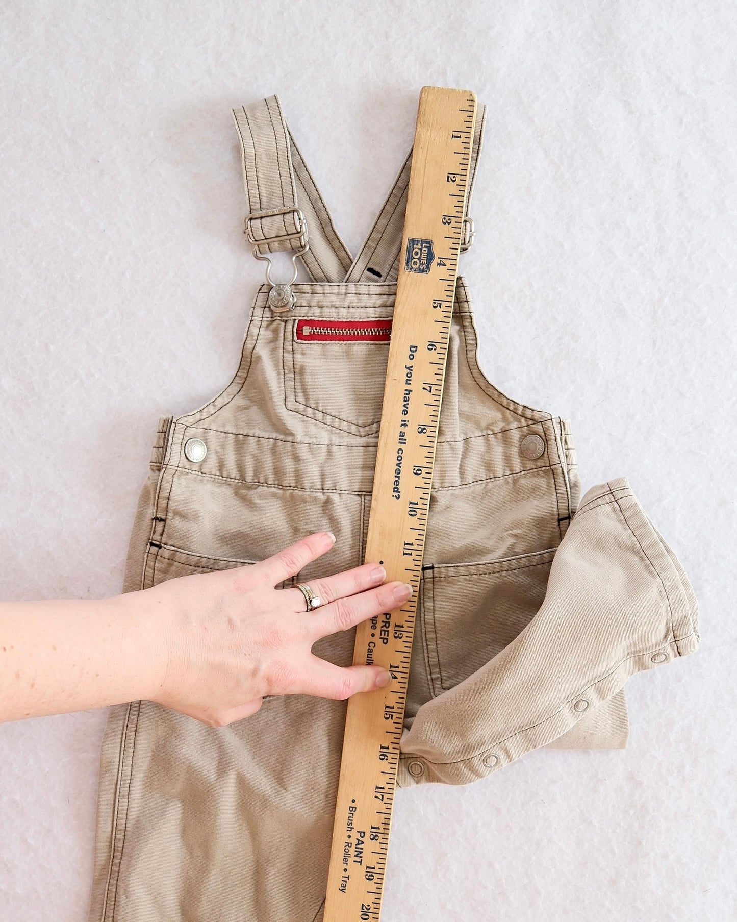 Vintage Tommy Hilfiger Khaki Overalls: 12m