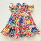 Vintage Cuties By Judy Floral Ruffle Dress: 2T