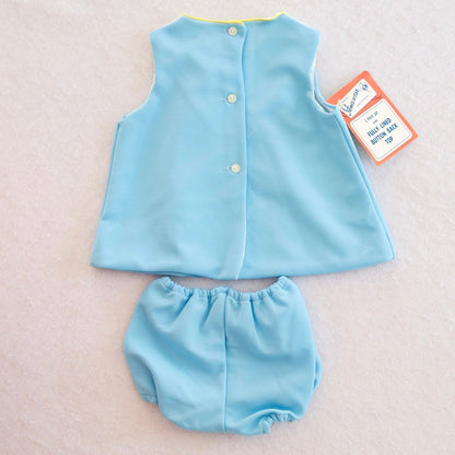 Vintage Stoneswear Blue Daisy Baby 2-Piece Set, NWT, 18M