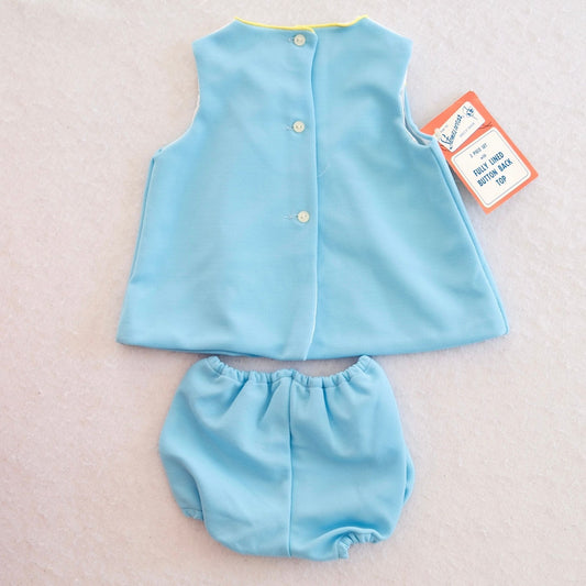 Vintage Stoneswear Blue Daisy Baby 2-Piece Set, NWT, 18M