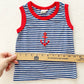 Vintage Toddletime Striped Anchor Tank Top: 3T? - Yellow Clover Vintage Kids Clothes