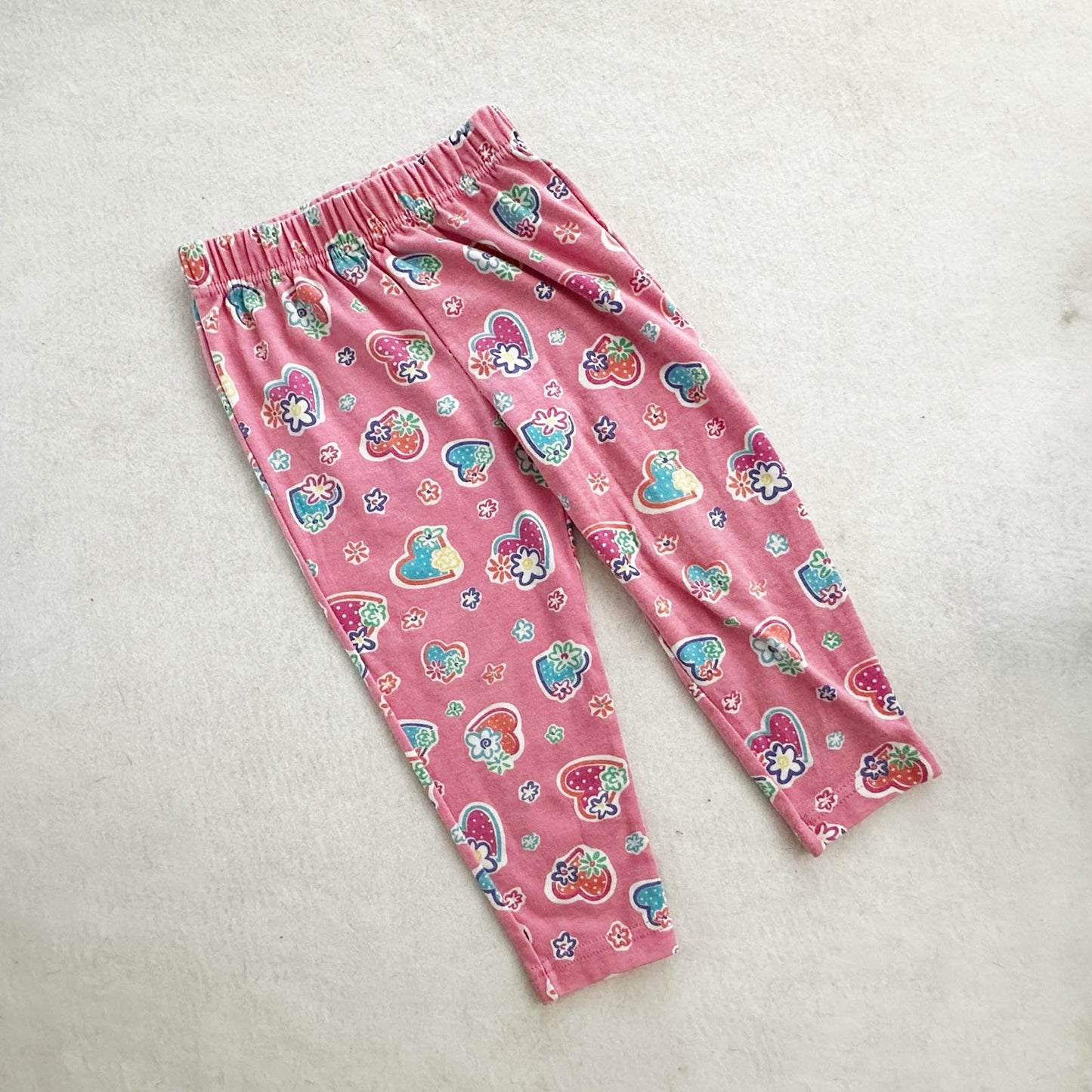 Vintage Healthtex Floral Hearts Leggings Pants: 2T? - Yellow Clover Vintage Kids Clothes