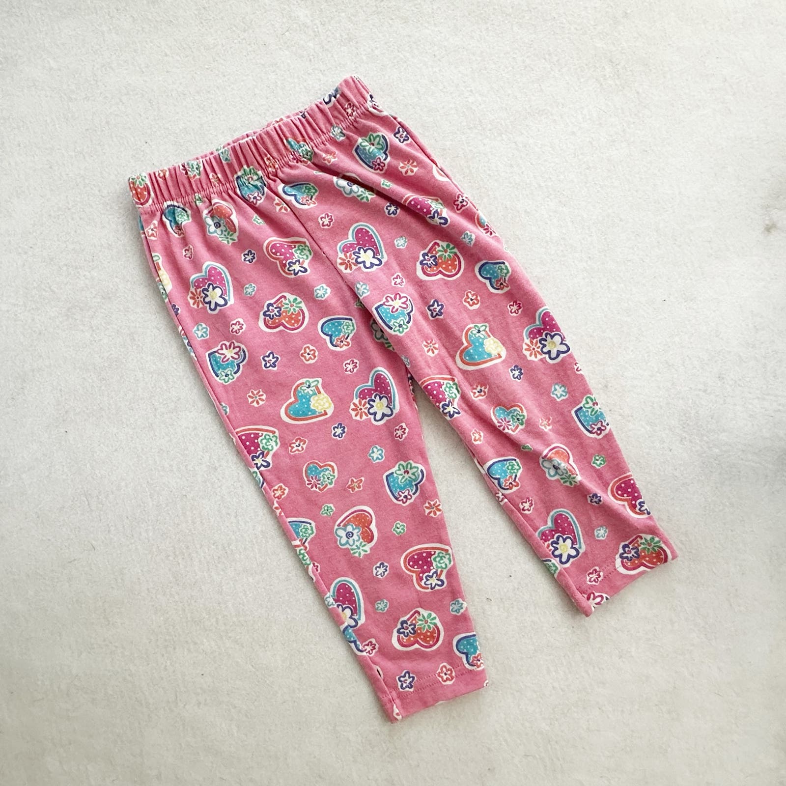 Vintage Healthtex Floral Hearts Leggings Pants: 2T? - Yellow Clover Vintage Kids Clothes