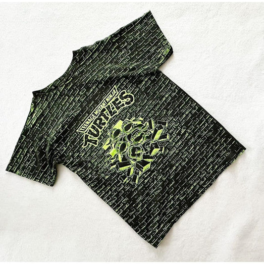 Vintage Teenage Mutant Ninja Turtles AOP Kids Tee: 8y? - Yellow Clover Vintage Kids Clothes