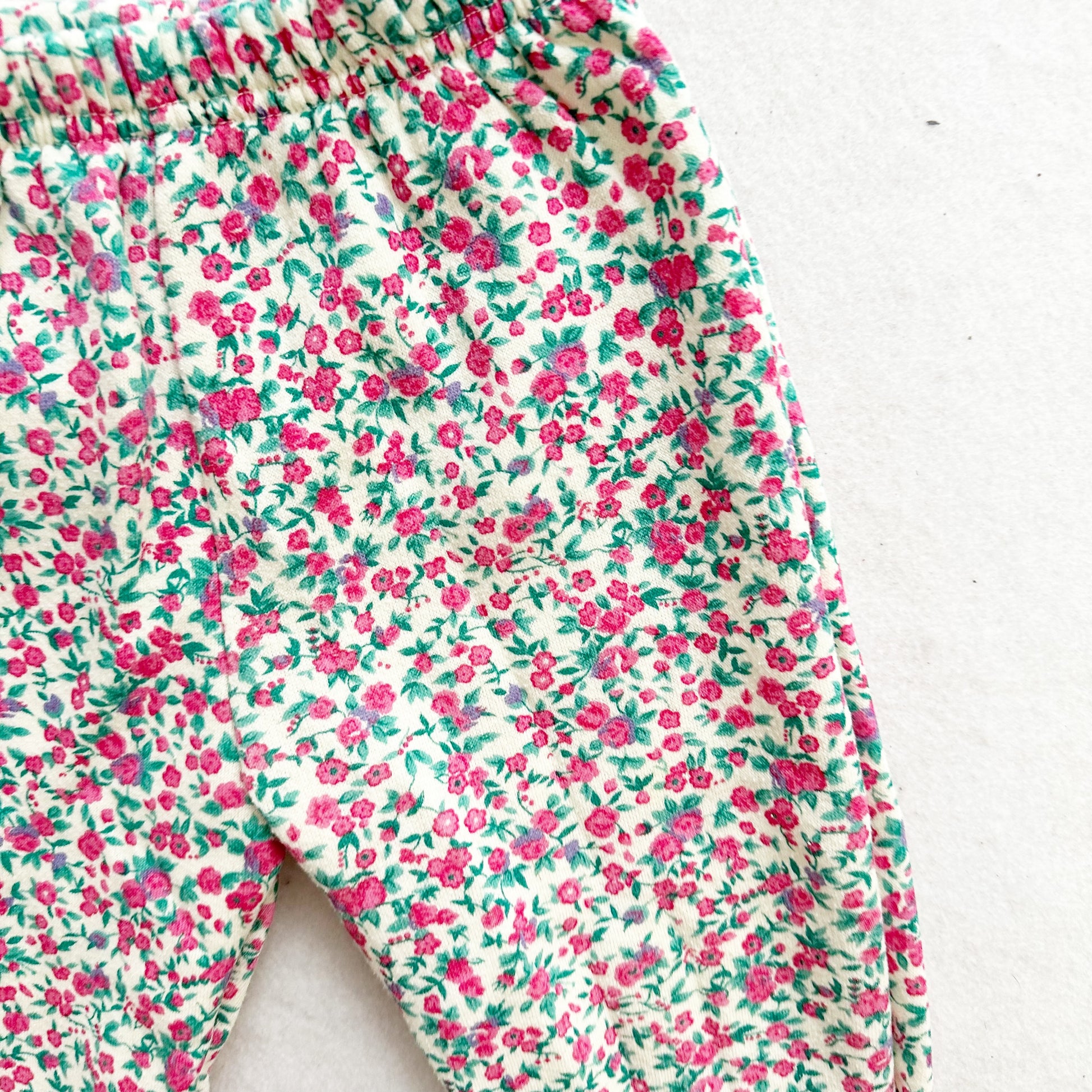 Vintage Small Steps Floral Sweatpants: 12m? - Yellow Clover Vintage Kids Clothes