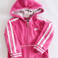 Y2K Nike Satin Stripes Zip Hooded Sweatshirt: 24m