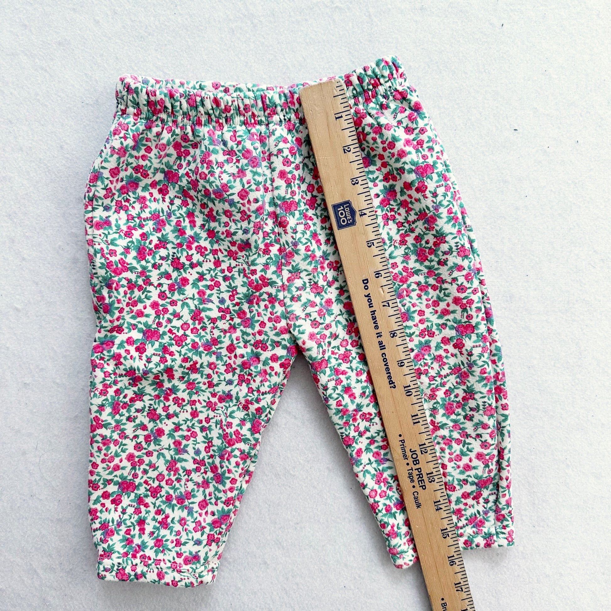 Vintage Small Steps Floral Sweatpants: 12m? - Yellow Clover Vintage Kids Clothes