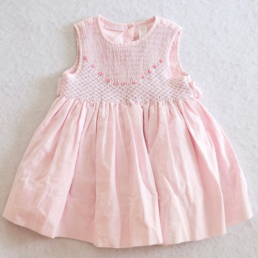 Y2K First Impressions Pink Smocked Baby Dress, 18M